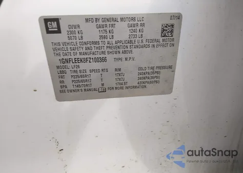 2015 Chevrolet Equinox Ls from USA, damaged, VIN 1GNFLEEK8FZ100366